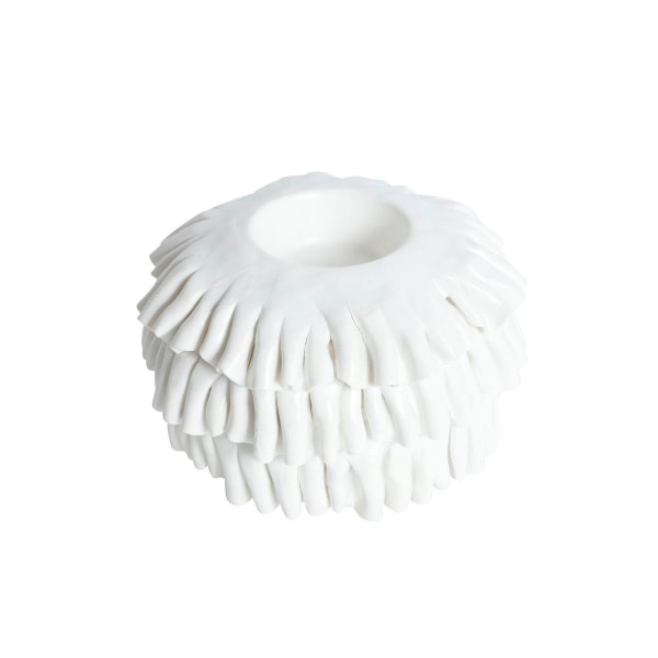 Kynttilänjalka Ruffle White 12 cm White