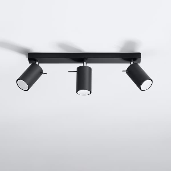 Taklampa RING 3 svart Black
