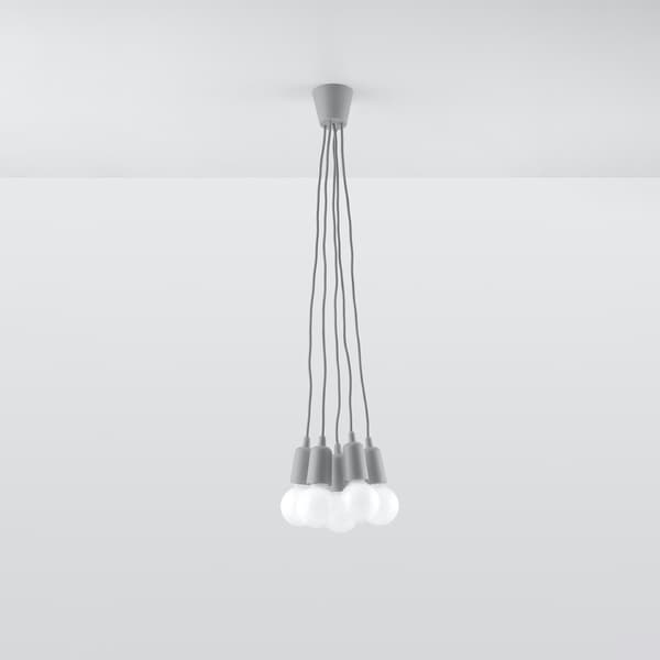 Pendel lampa DIEGO 5 grå Grey