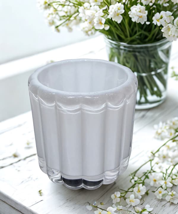 Ljushållare Glas Vit 8,5 cm White