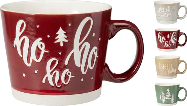 Mugg Julmugg Let it snow Grå 55 cl Grey