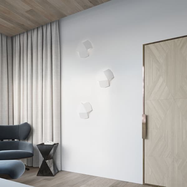 Vägglampa TRE vit White