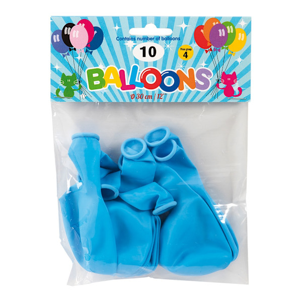 Ballong Ljusblå 10-pack Latex Ljusblå