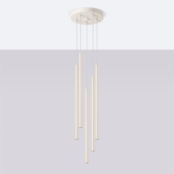 Taklampa PASTELO 5P beige Beige