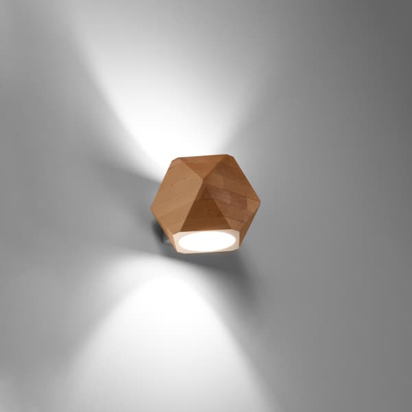 Vägglampa brownY naturträ Brun