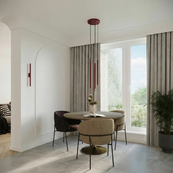 Vägglampa PASTELO 2 vinröd burgundy