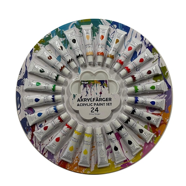DUGA Malingsæt Akryl 12 farver Multicolor