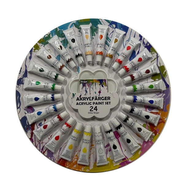 Malingssett Farge Akryl 24x12 ml Multicolor