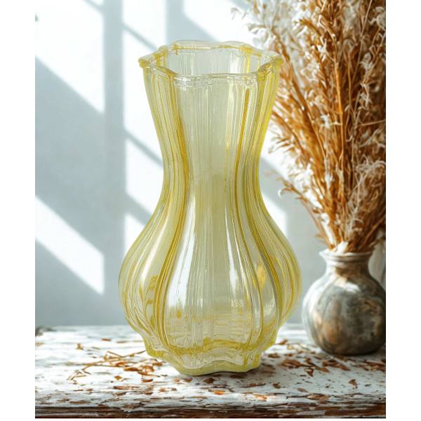 Vas Gul Glas 20 cm Yellow