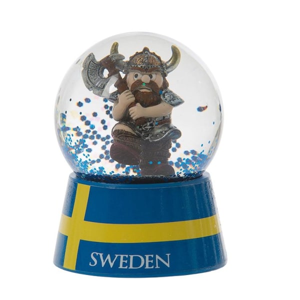 Snöglob Souvenir Viking med yxa Blå