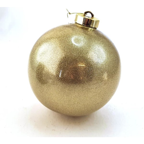 Julekugle Guld Glitter 20 cm Gold