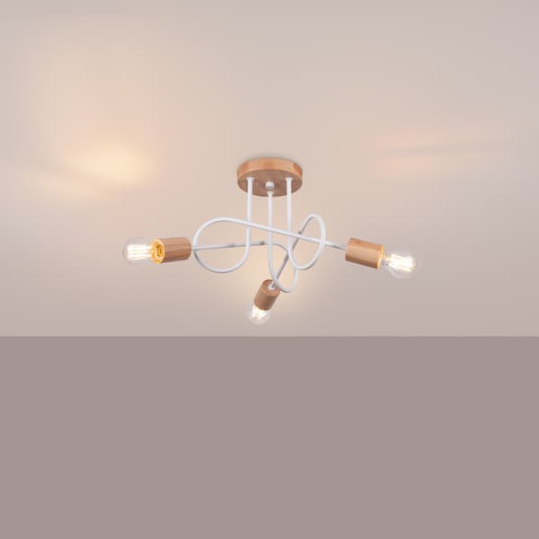 Ljuskrona EMBER 3 vit White