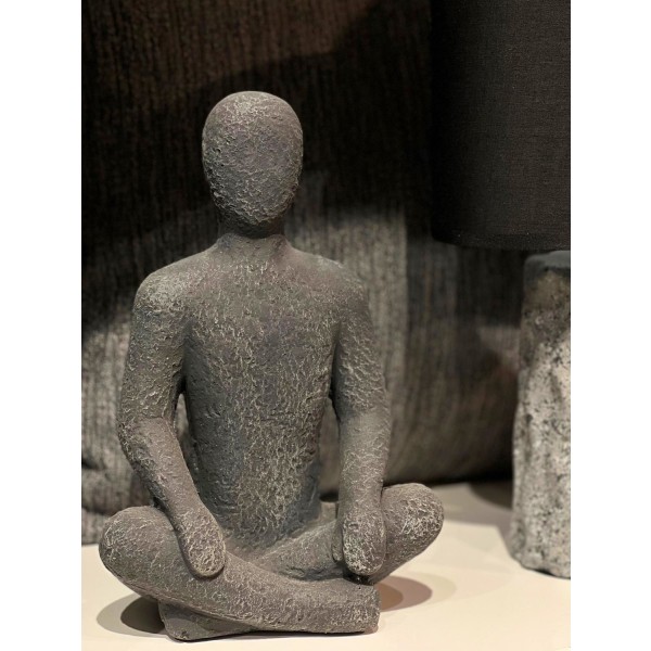 Figur Meditation Sort 28 cm Black