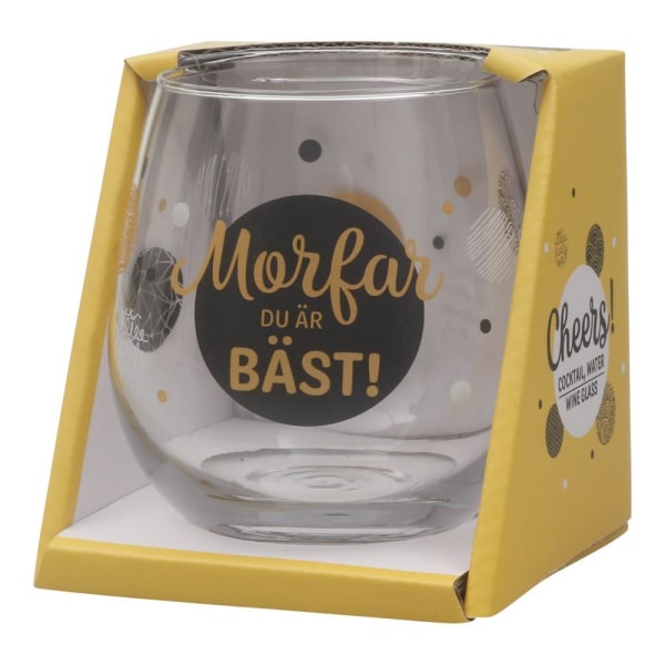 Cheers Glas "MORFAR Du är bäst" Dricksglas Transparent
