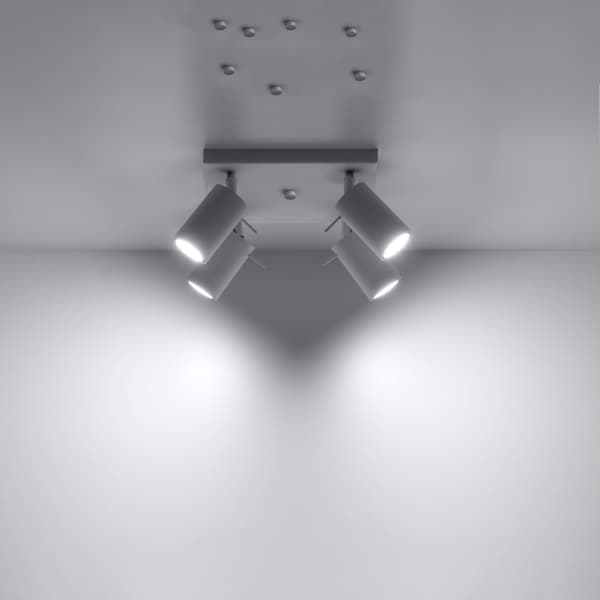 Taklampa RING 4 vit White