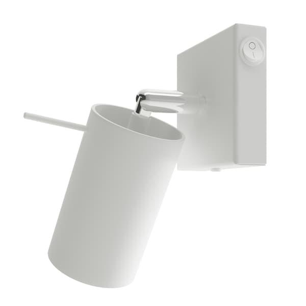 Vägglampa RING vit med strömbrytare Vit
