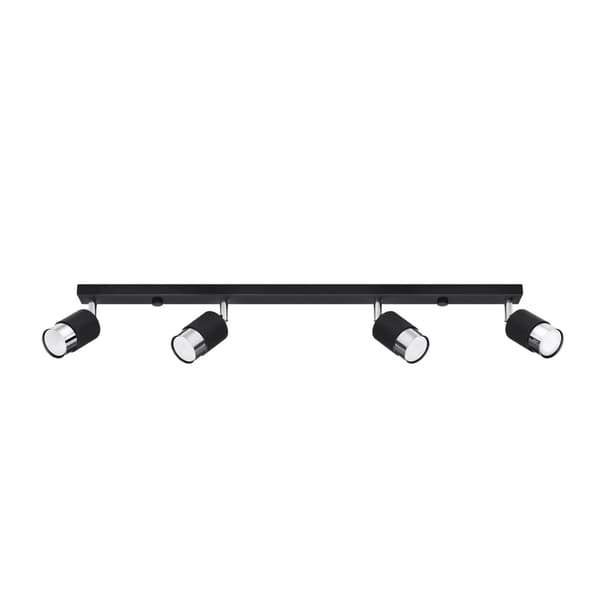 Taklampa NERO 4 svart/krom Svart