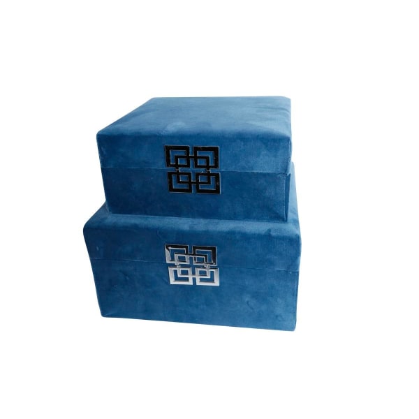 Stjernsund Jewelry Box Box Velvet Blue 2-settiä Blue