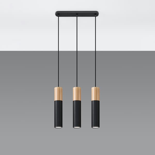 Pendel lampa PABLO 3 svart Black