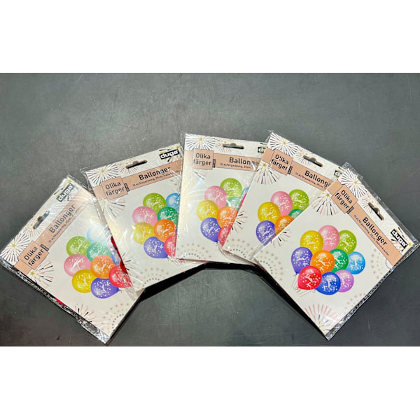 Ballonger Grattis Mixade färger 25 cm 10-pack Multicolor