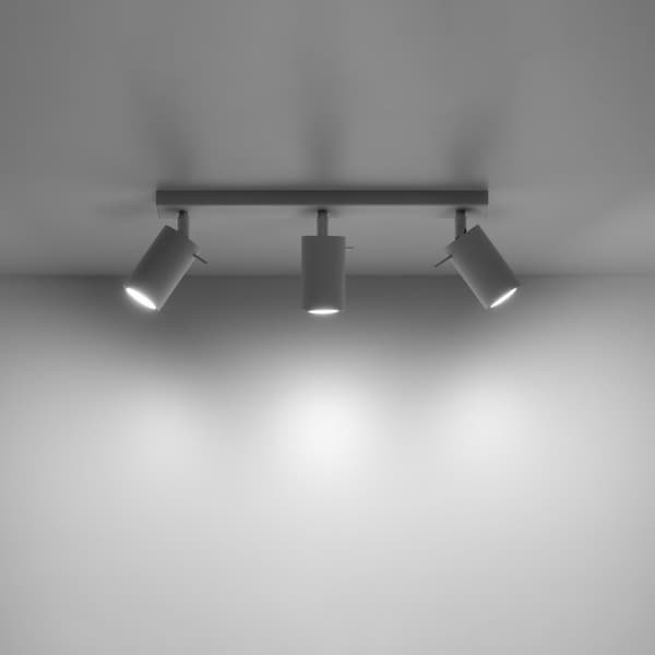 Taklampa RING 3 vit White