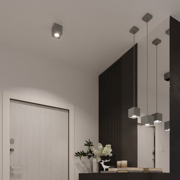 Vägglampa QUAD 1 grå Grey