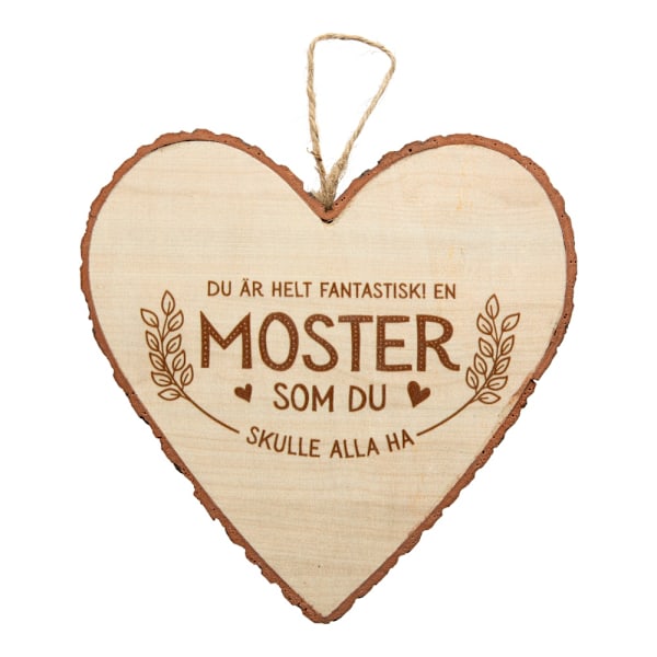 Hjärta Trä Moster wooden heart Tree