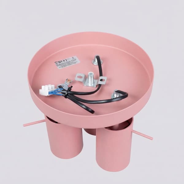Taklampa RING 3P rosa Pink