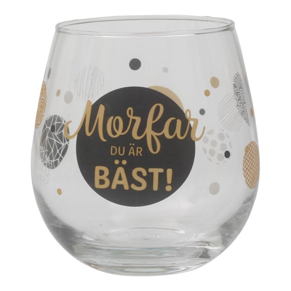 Skål Glas "MORFAR Du er den bedste" Drikkeglas Transparent