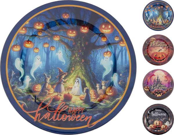 Undertallrik Fat Halloween Pumpor i Träd 33 cm MultiColor Pumpor i träd
