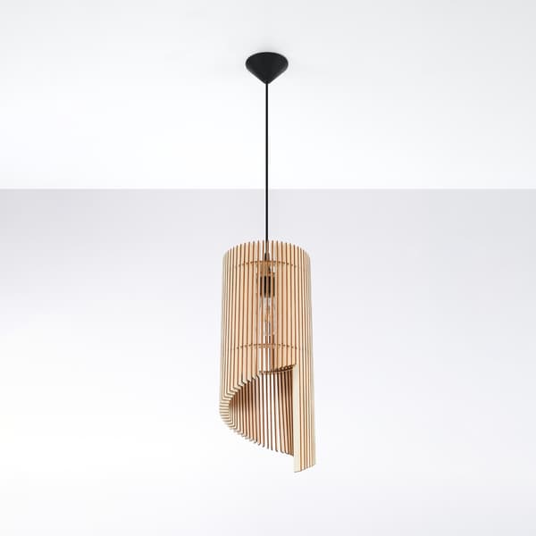 Pendel lampa ALEXIA trä Brown