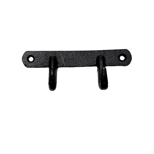 Krok Hängar 2 krokar Gjutjärn Black