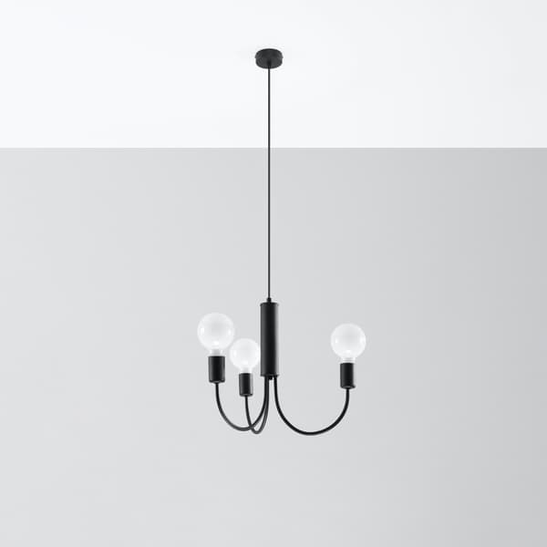 Ljuskrona PICCOLO 3 svart Black