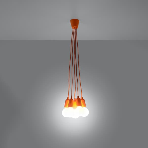 Pendel lampa DIEGO 5 orange Orange