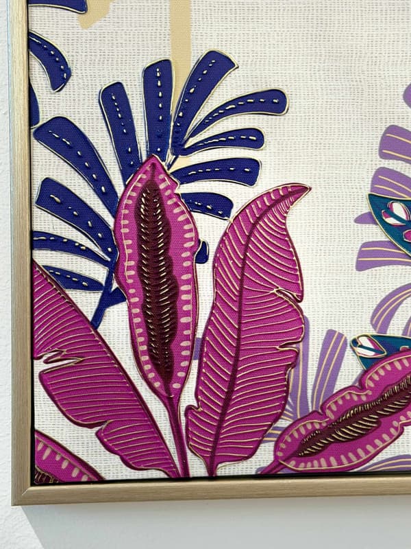 Tavla Träd Växter Rosa/Grön 70x50 cm Multicolor