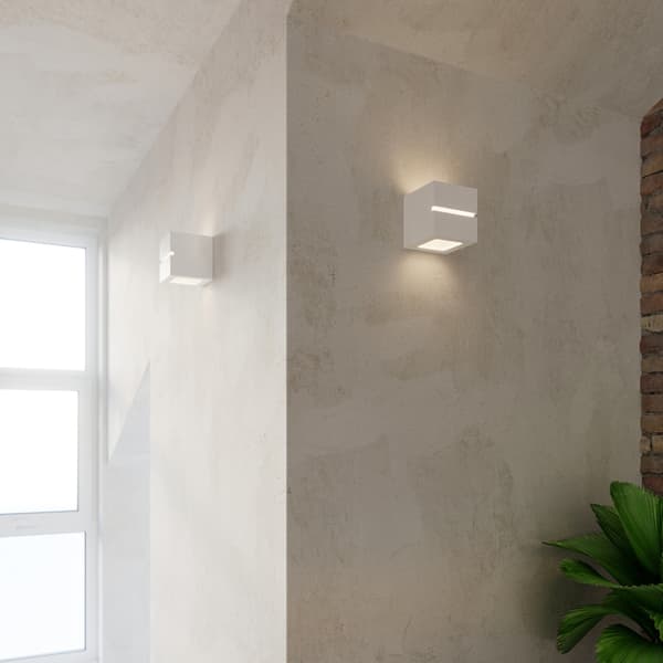 Vägglampa keramik LEO LINE White