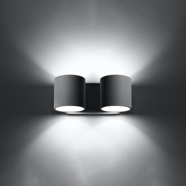 Vägglampa ORBIS 2 grå Grey