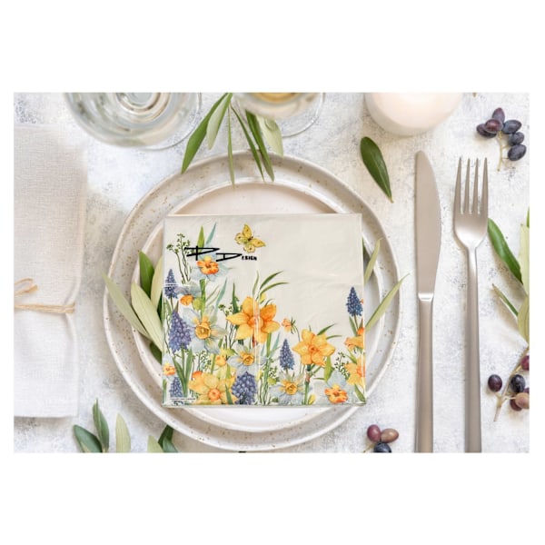Servetter Vårblommor 33x33 cm 20-pack Multicolor
