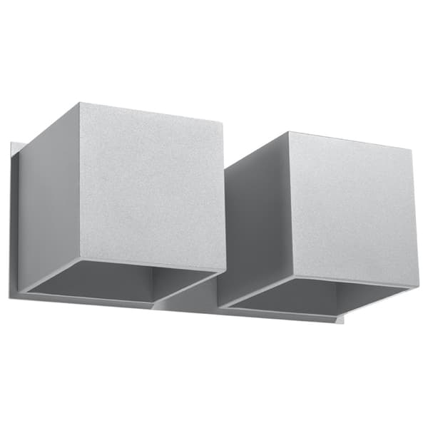 Vägglampa QUAD 2 grå Grey