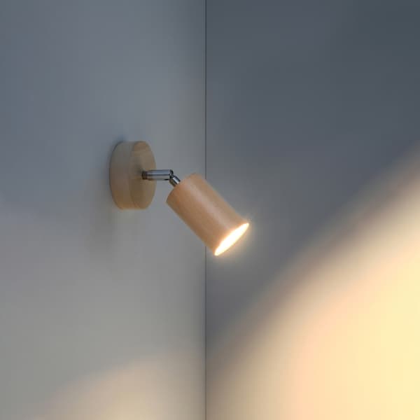 Vägglampa BERG naturträ Brun