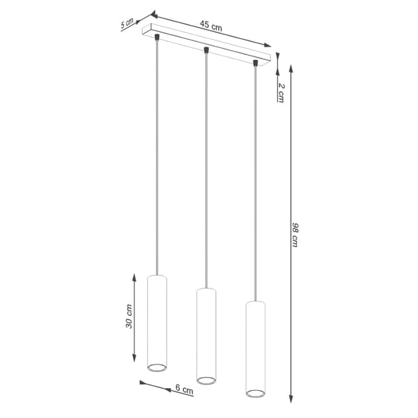 Taklampa LAGOS 3L beige Beige