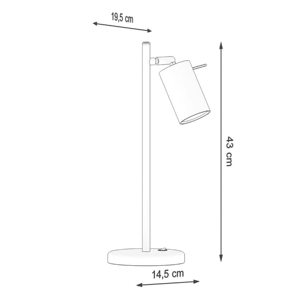 Bordslampa RING vit White