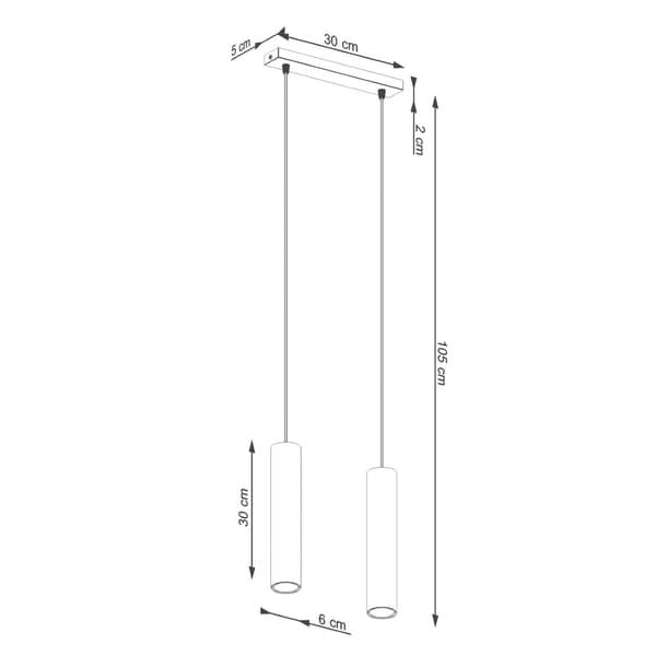 Taklampa LAGOS 2 beige Beige