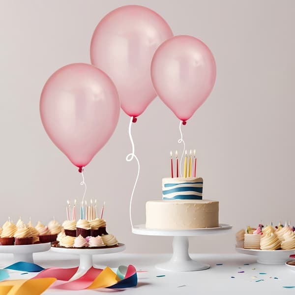 Ballong Rosa Pearl Pärlemo 8-pack Latex Rosa