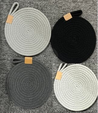 Underlägg Grytunderlägg Textil Ljusgrå Ljusgrå