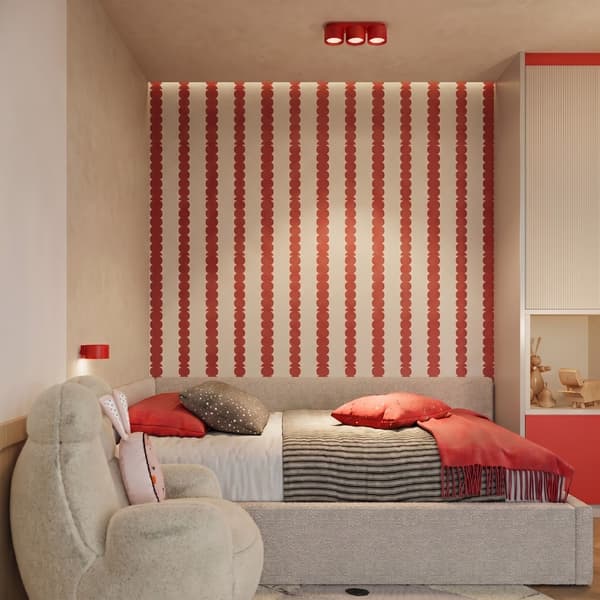 Taklampa MODO 3 röd Gx53 Red