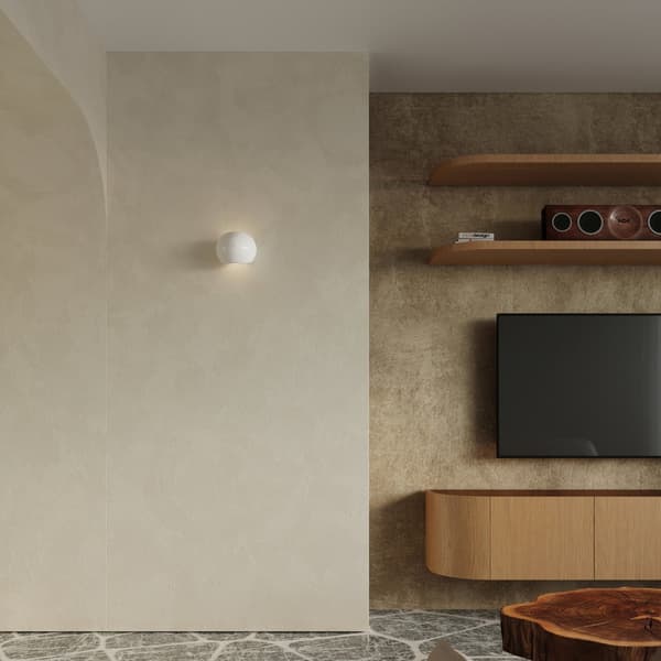 Lackerad vägglampa GLOBE vit glans White