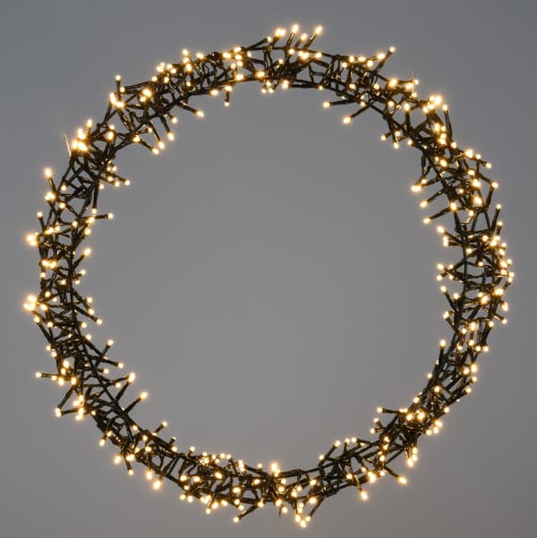 LED Krans Belysning 48 cm Ute/Inne Svart