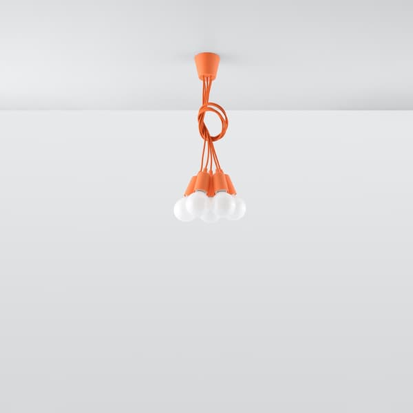 Pendel lampa DIEGO 5 orange Orange