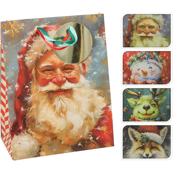 Presentpåse Julpåse Jul 4-pack multifärg